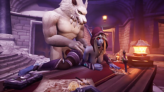 Werewolf takes Night Elf from Behind